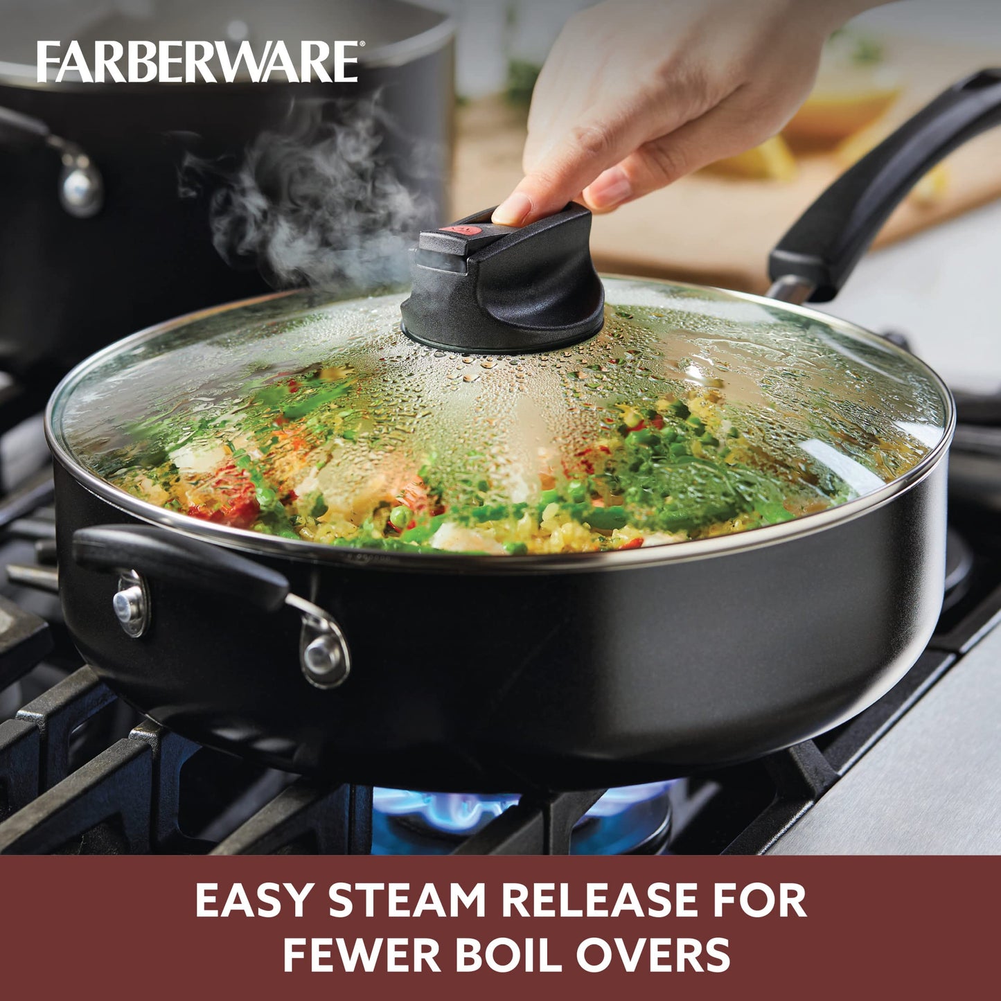 Farberware 6-Quart Nonstick Jumbo Cooker with Lid
