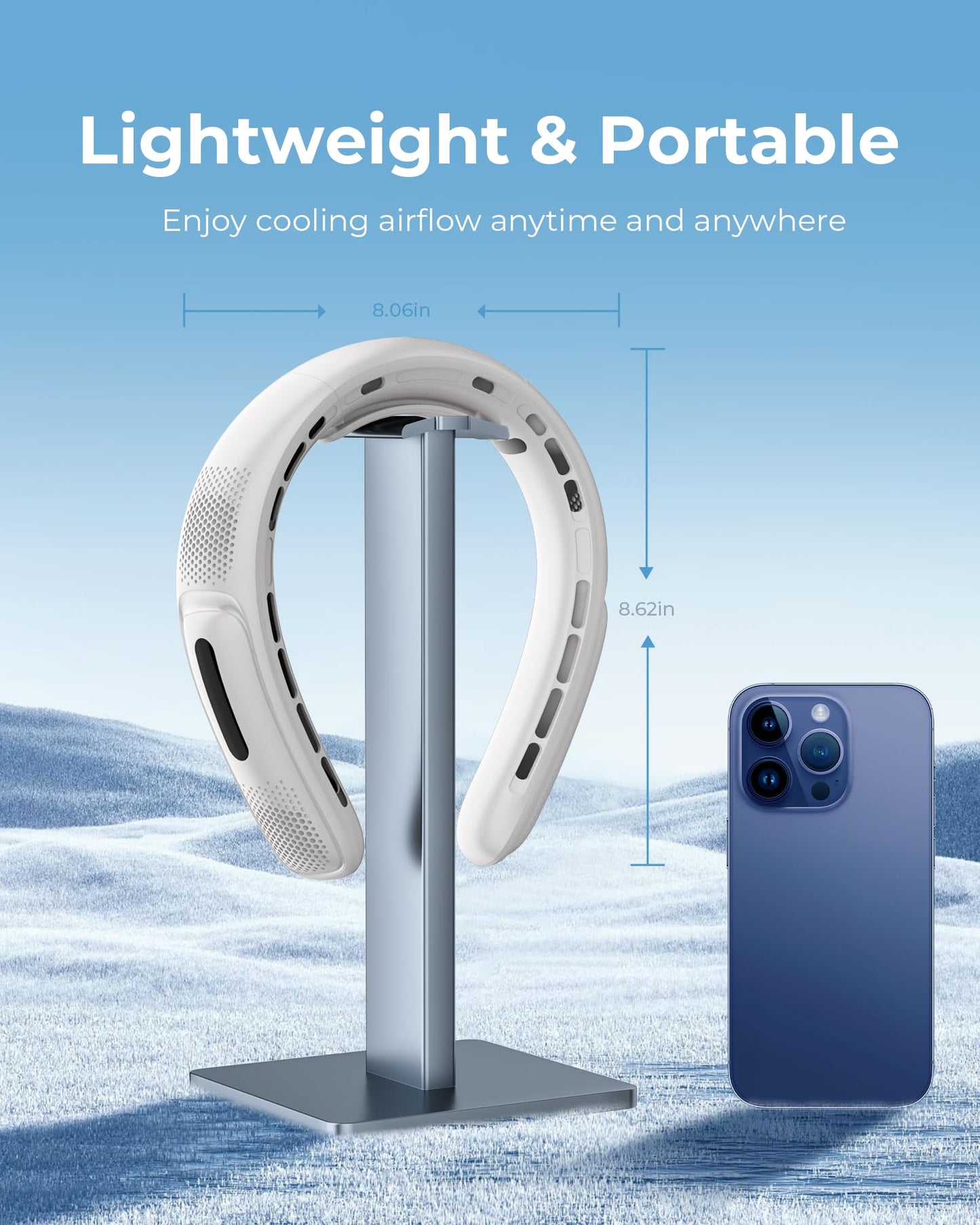 Portable Neck Fan with 360° Cooling