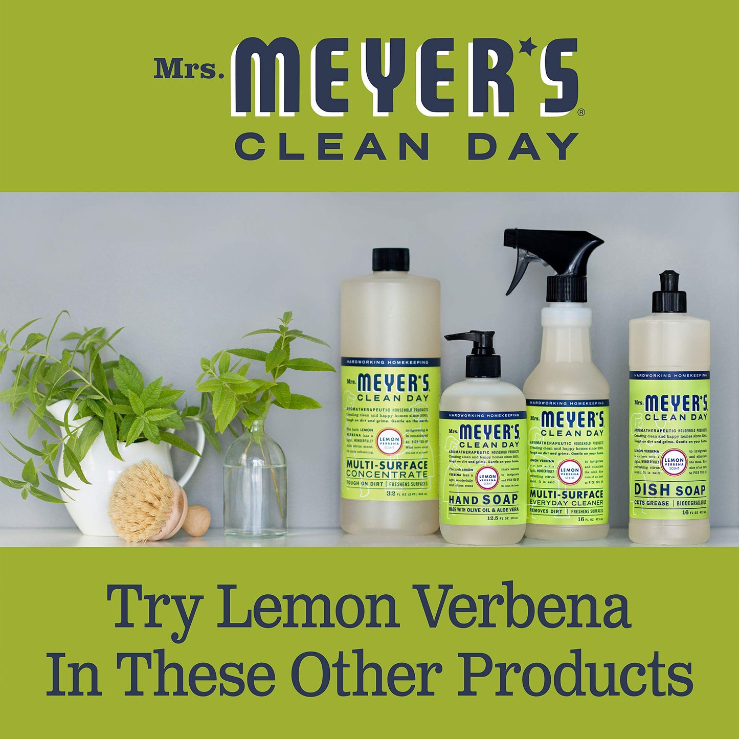 MRS. MEYER'S Hand Soap Refill, Lemon Verbena, 33 oz