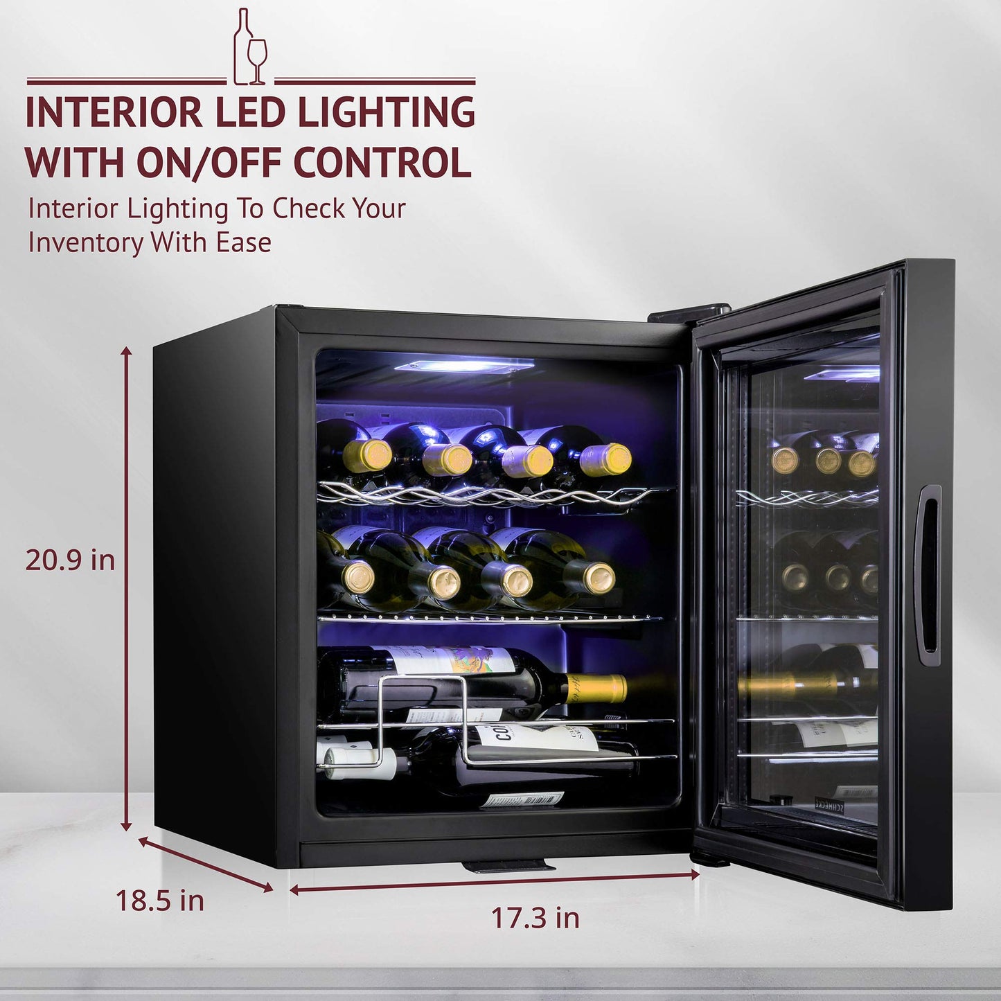 SCHMÉCKÉ 12-Bottle Wine Cooler with Digital Control