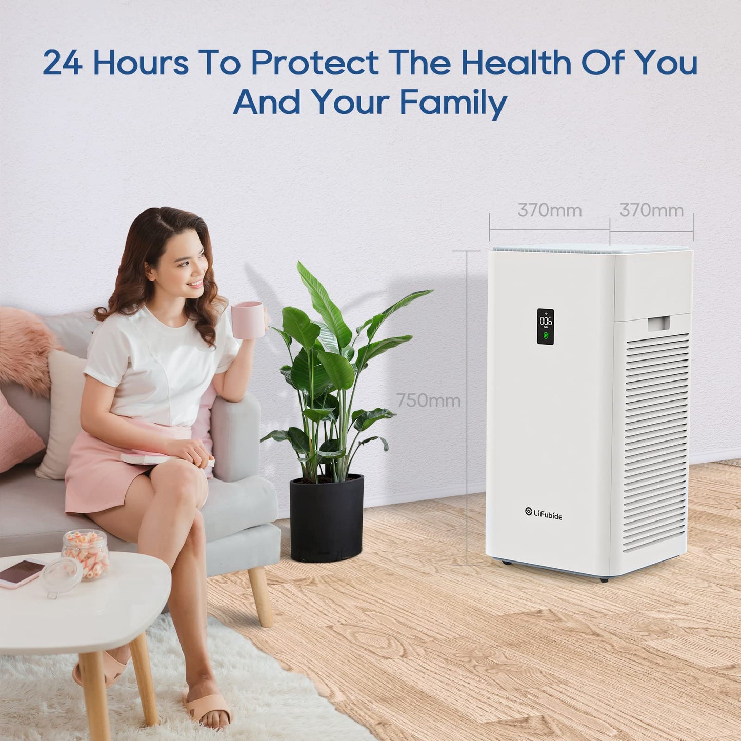 4555 Sq.Ft Coverage Air Purifier with HEPA Filter