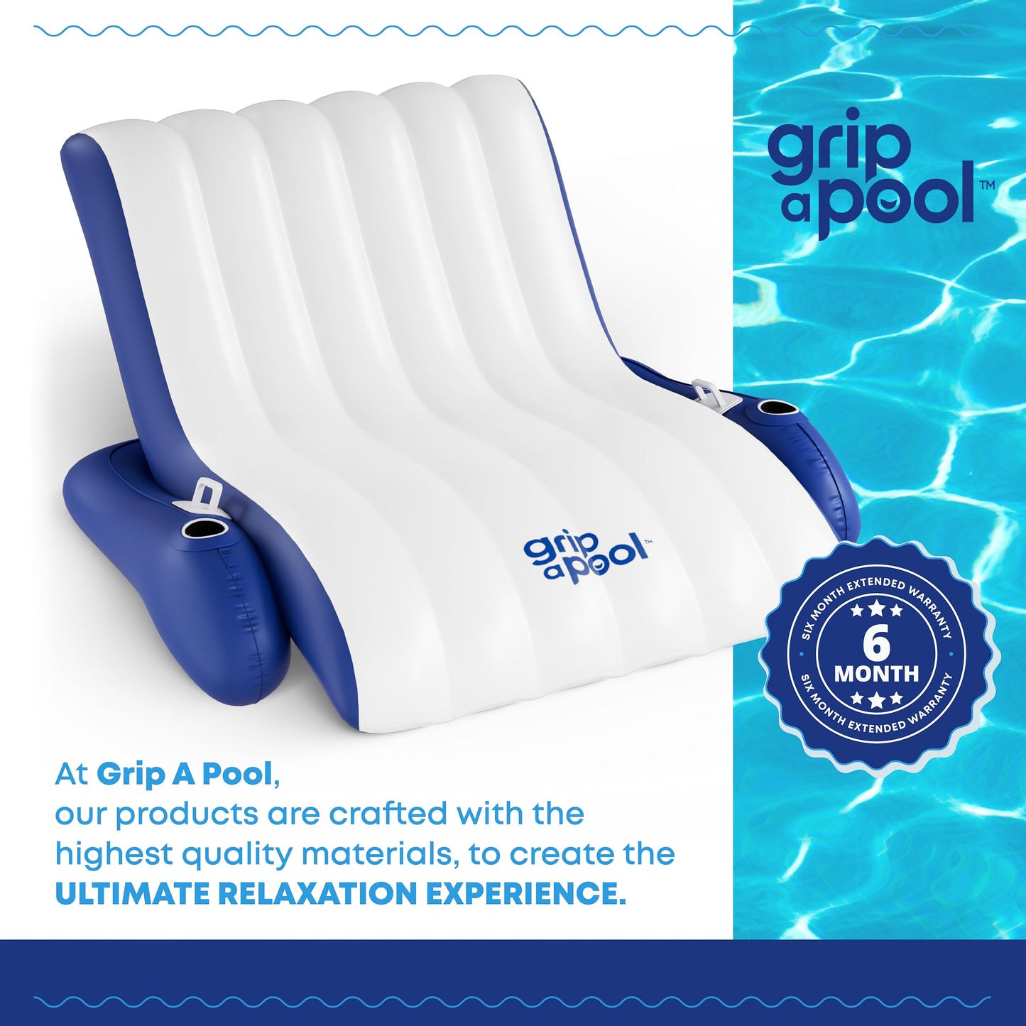 Inflatable Luxury Pool Recliner Float for Adults