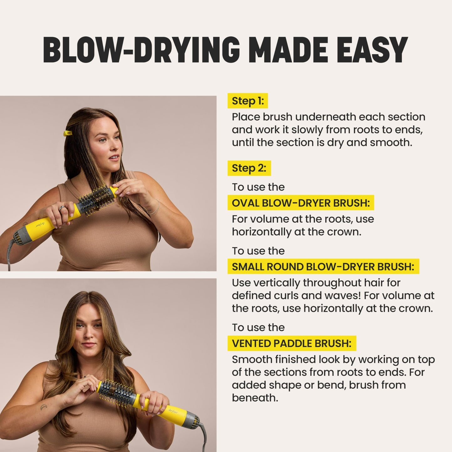 Drybar 3-in-1 Blow-Dryer Brush for Voluminous Hair
