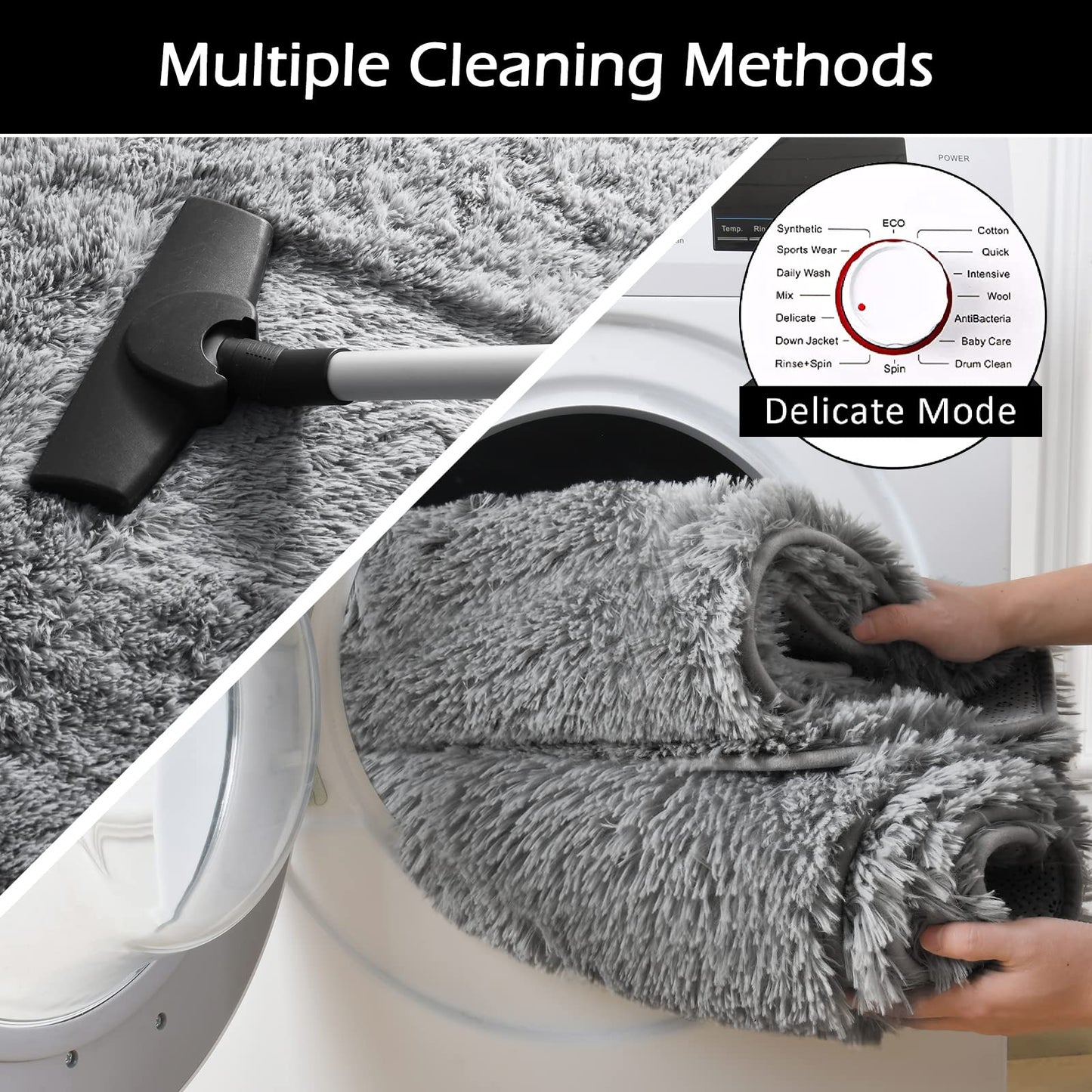 Iplusmall Grey Rug for Living Room, Large 5X8 Ft Soft Fluffy Shag Area Rug for Bedroom Nursery Room, Throw Shaggy Furry Carpet, Rectangle Faux Fur Plush Rugs for Kids Dorm Teen Room Home Décor