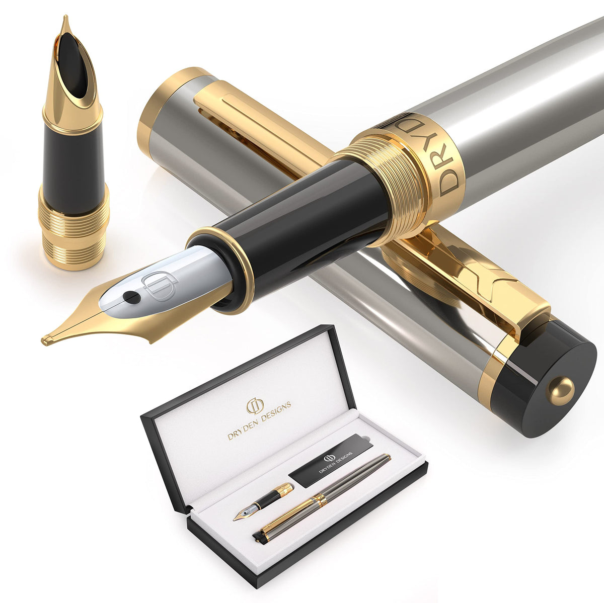 Fountain Pen Set with Medium and Fine Nibs