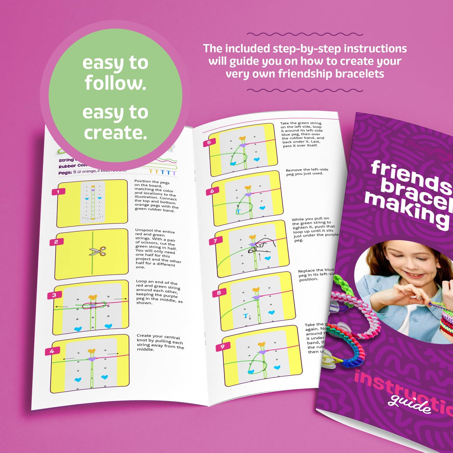 Friendship Bracelet Making Kit for Girls - Crafts for Girls - String Bracelets Maker Craft - Gifts for 6-12 Year Old Girl - Birthday Gift Ideas & Kits Toys Ages 8, 9, 10, 11, 12 - Kids Age 8-12 Olds