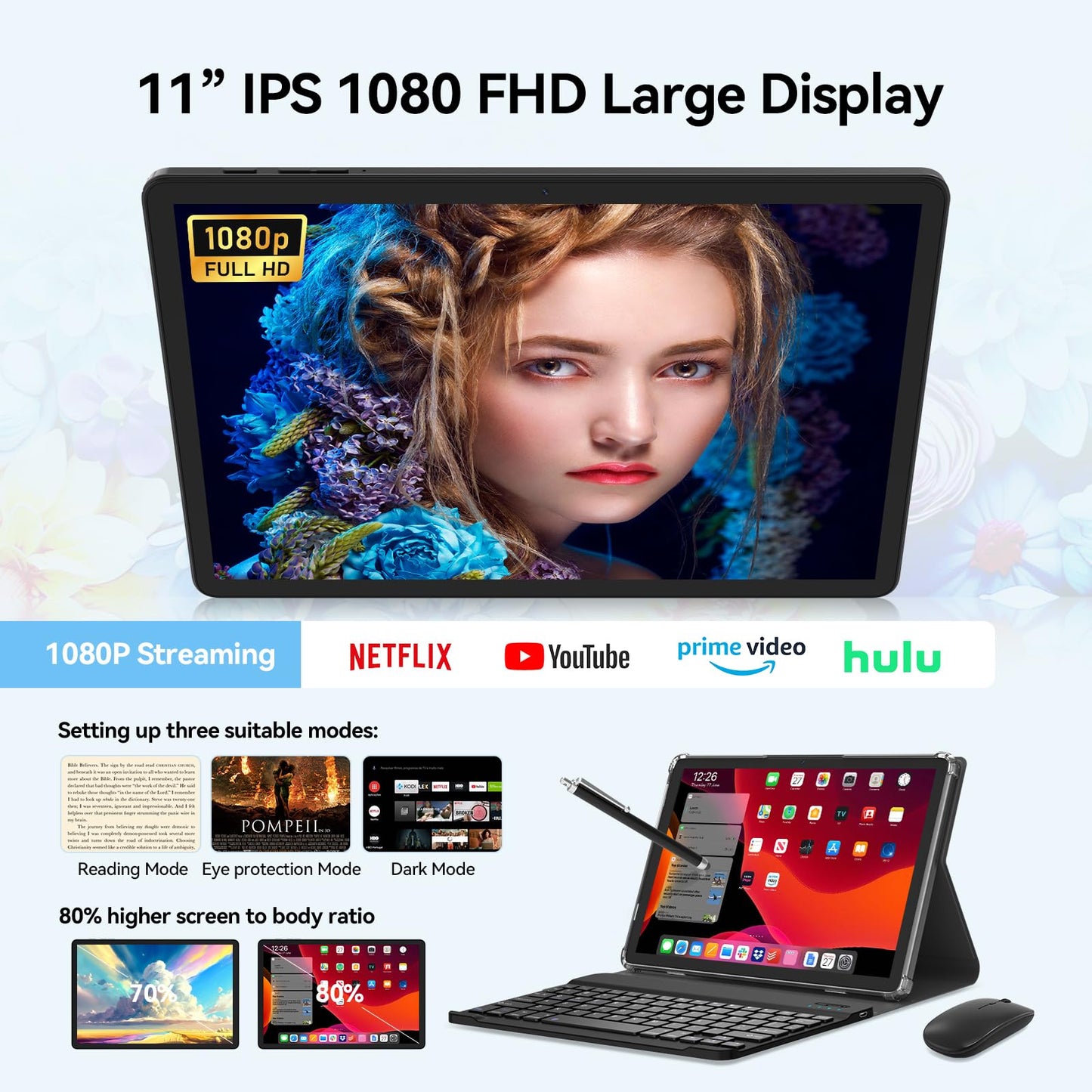 11-inch Android Tablet 128GB ROM 16GB RAM
