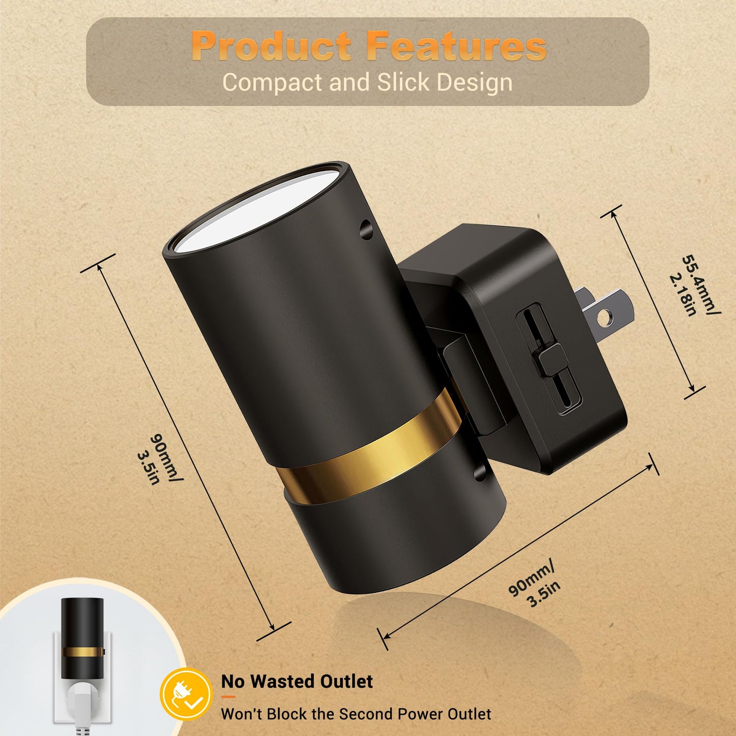 2 Dimmable LED Night Lights
