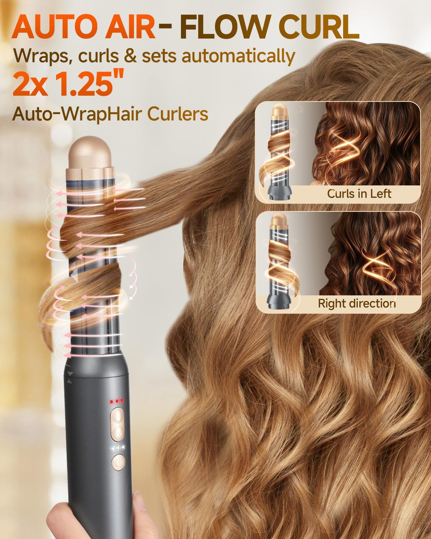 6-in-1 Hair Dryer Brush Styler with Attachments