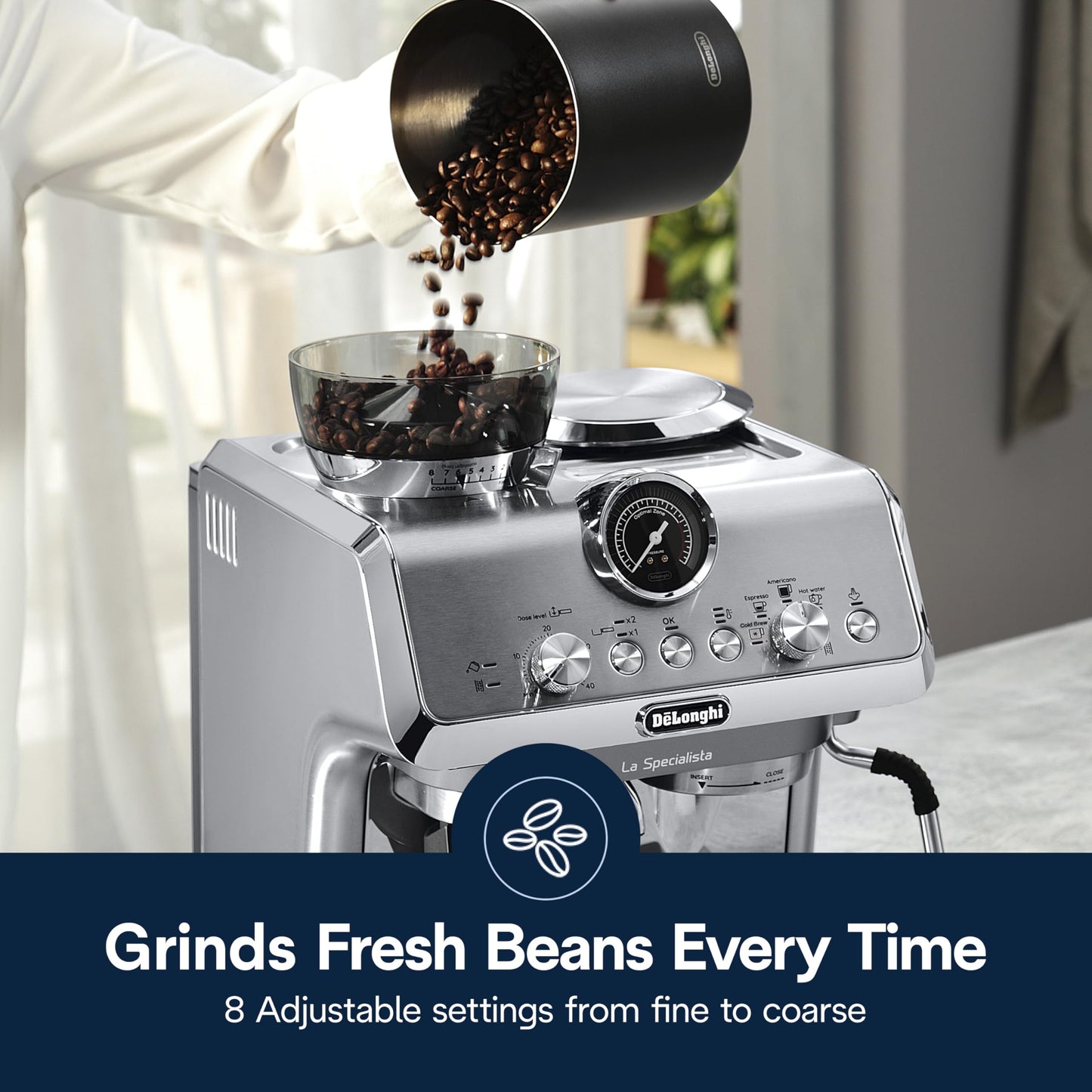 De'Longhi Espresso Machine with Grinder and Frother