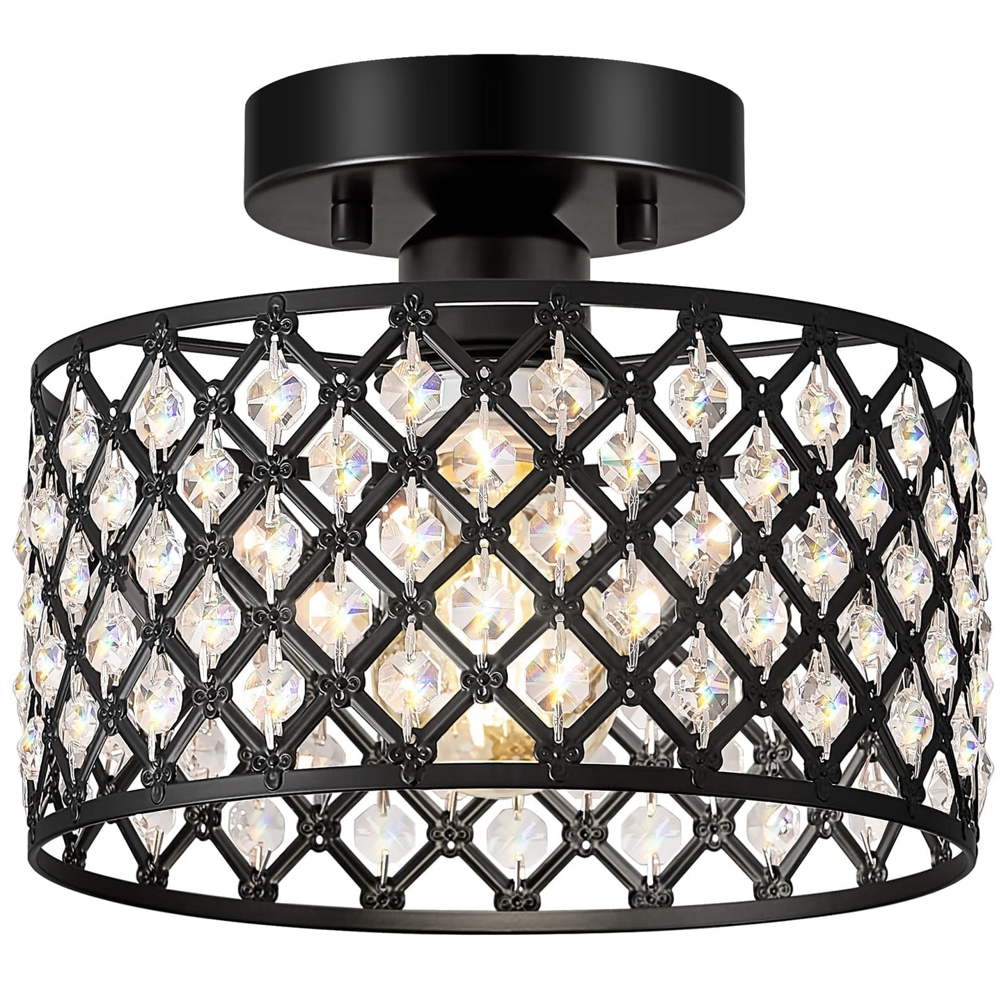 Semi Flush Mount Ceiling Light Fixture, 9 inch