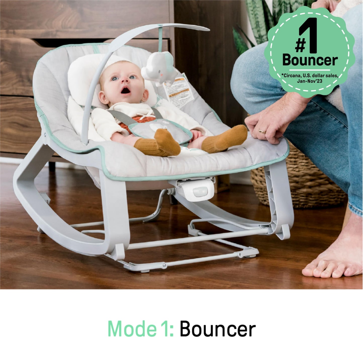 Ingenuity 3-in-1 Vibrating Baby Bouncer & Rocker