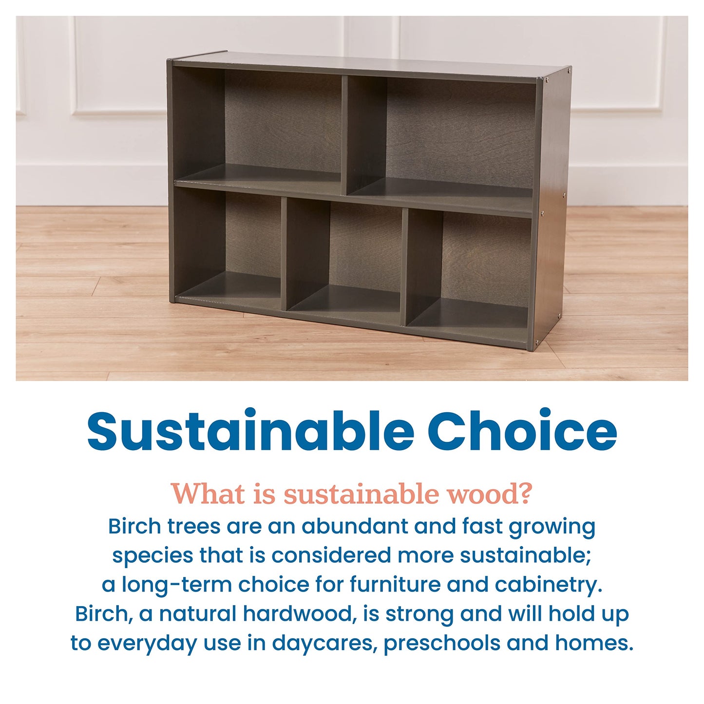 5-Compartment Storage Cabinet by ECR4Kids