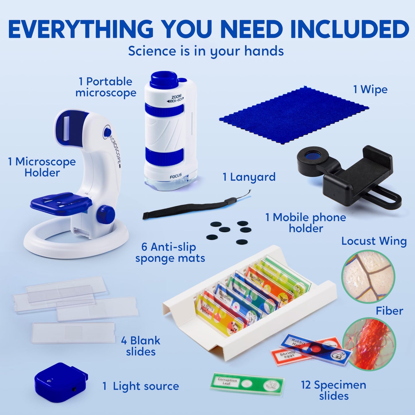 Microscope Explorer Set for Kids, 2 in 1