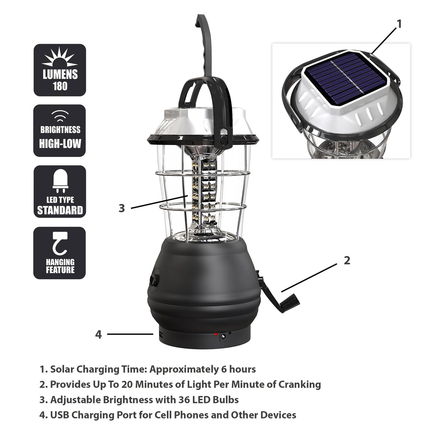 Solar Powered Lantern for Camping by Whetstone