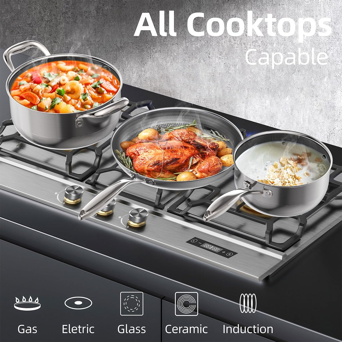 COOKER KING Non-Stick Cookware Set, 10-Piece