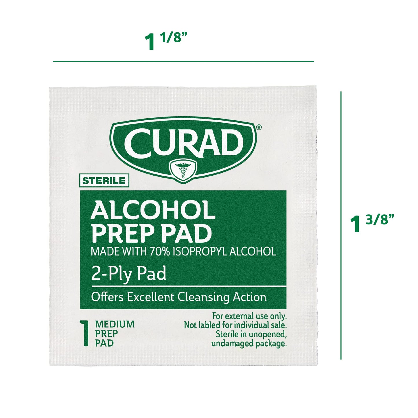CURAD Alcohol Prep Pads (Pack of 4 Boxes), Thick Alcohol Swabs (package may vary)