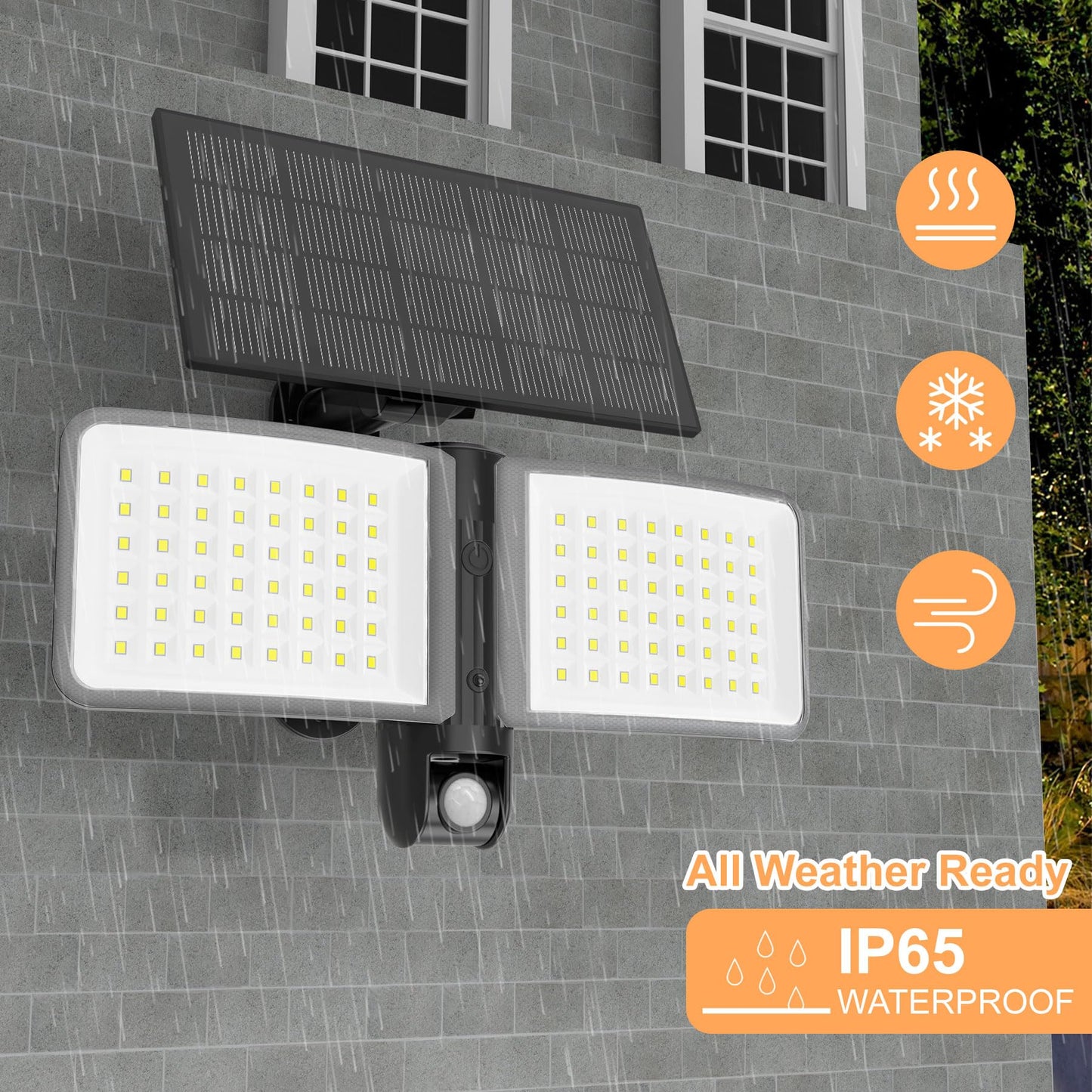 1500LM Fuligent Waterproof Solar Security Lights