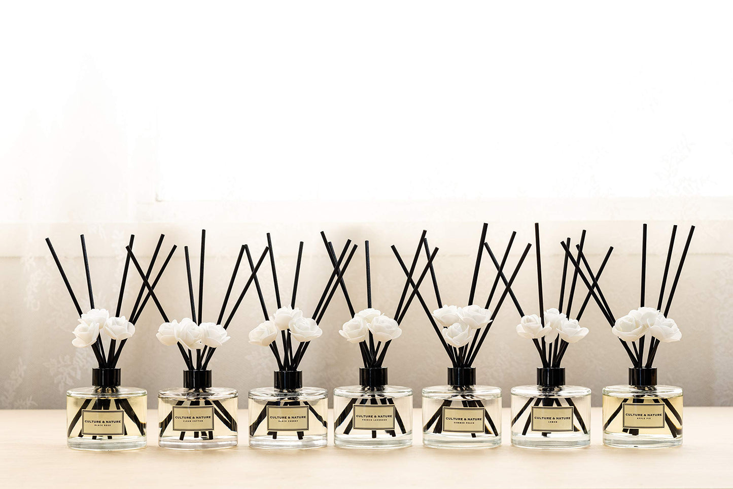CULTURE & NATURE Reed Diffuser 6.7 oz (200ml) Flower Market Scented Reed Diffuser Set