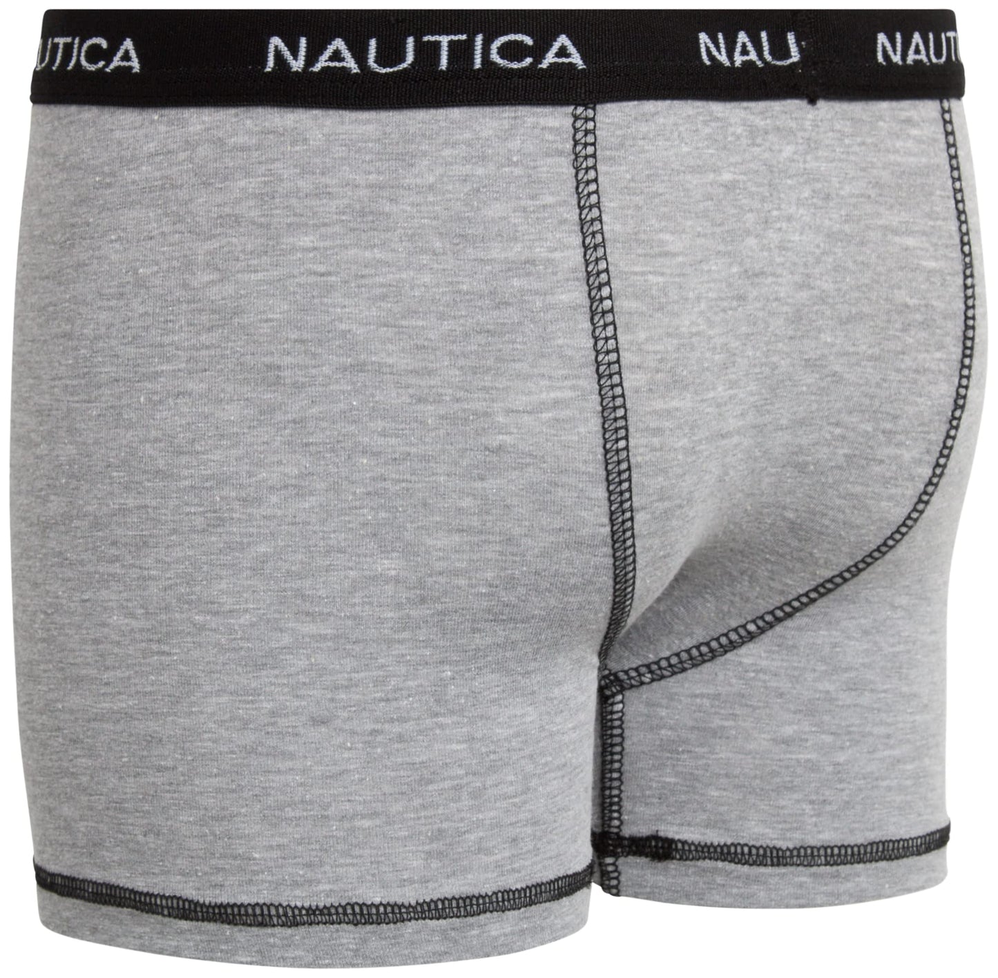 Nautica Boys' Underwear - 3 Pack, 6 Pack Stretch Cotton Boxer Briefs (Size: 4-18), Size 12-14, Black/Light Grey/Medium Grey-3pk