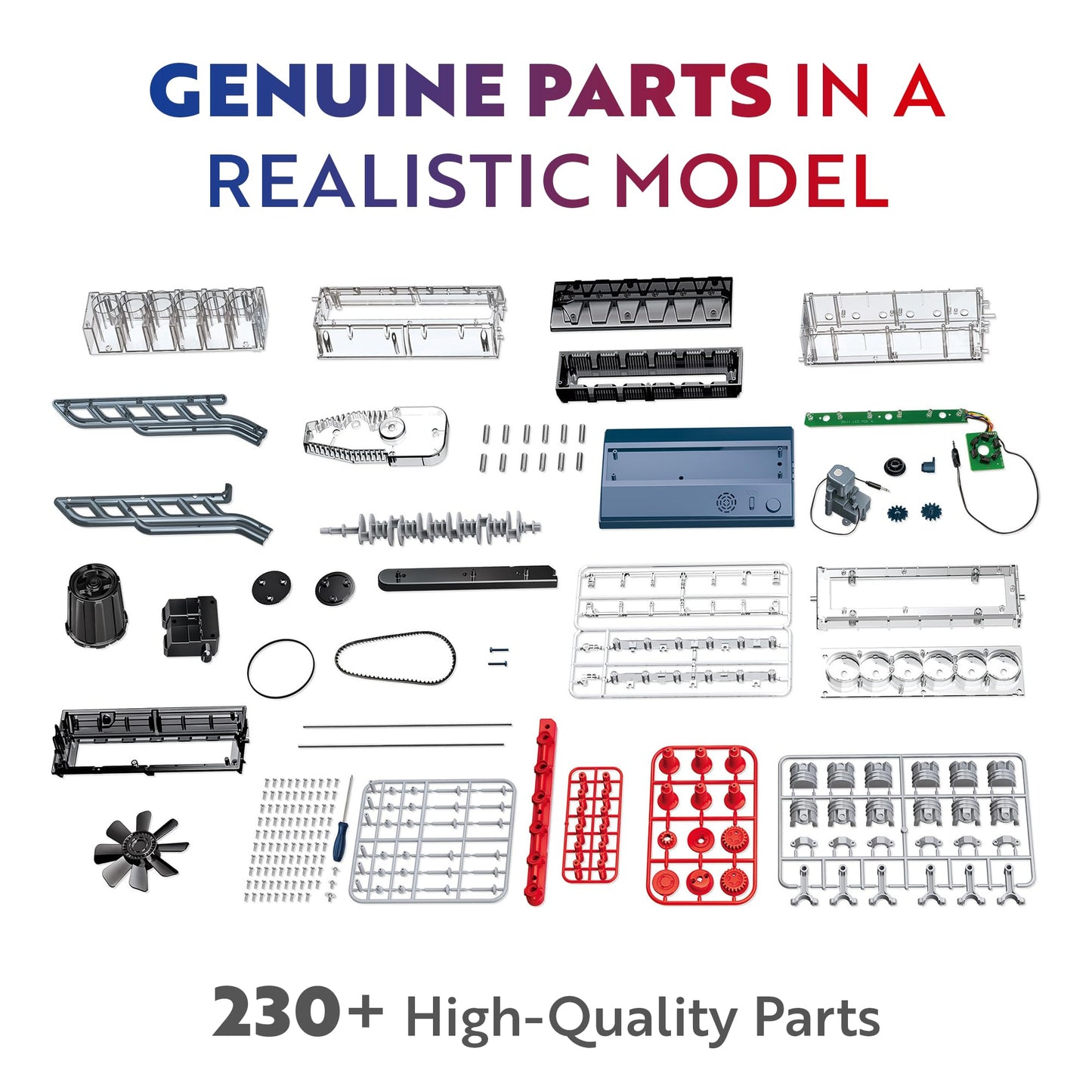 Playz STEM Inline 6 Engine Model Kit