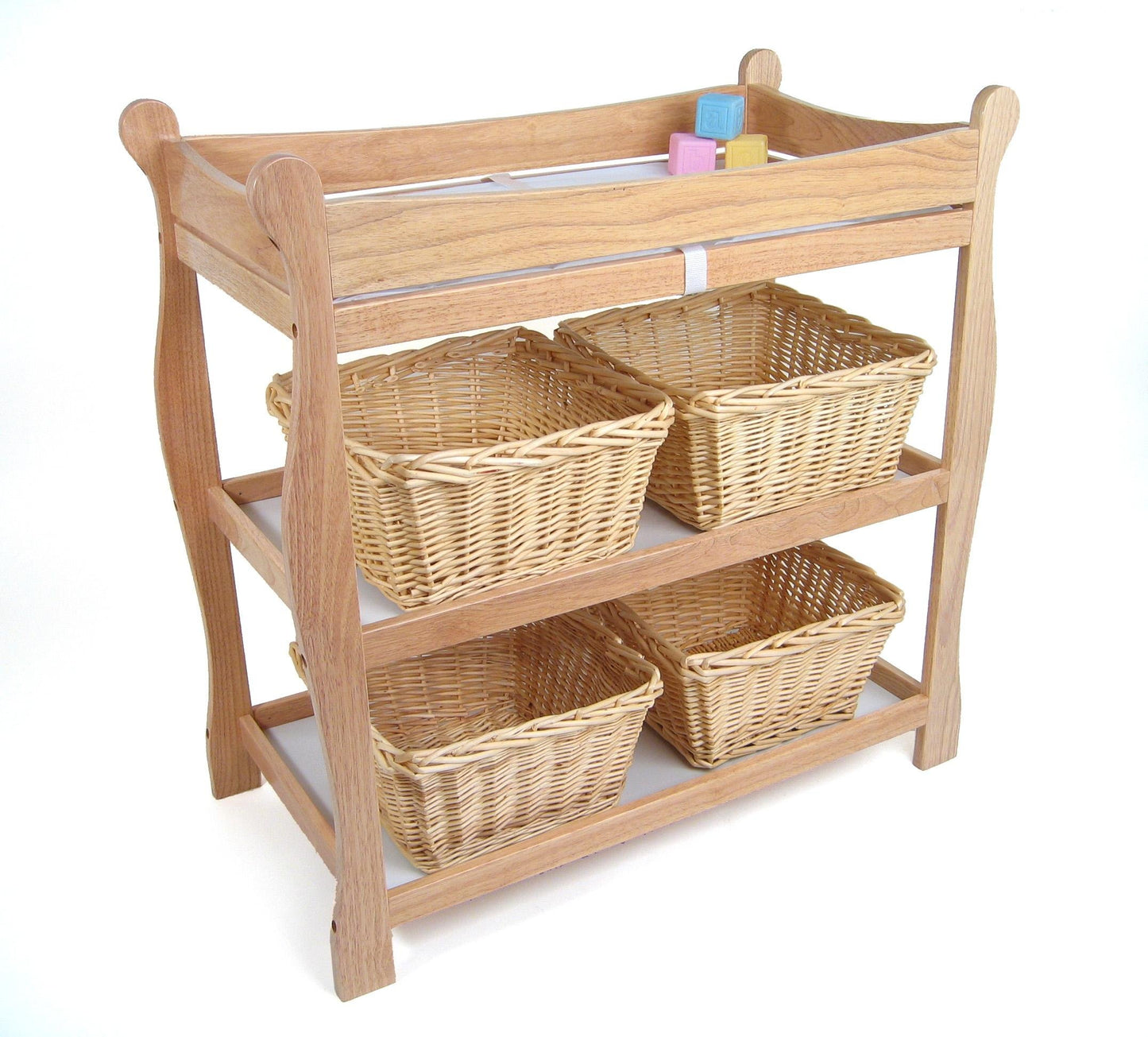 Badger Basket Sleigh Baby Changing Table with Pad