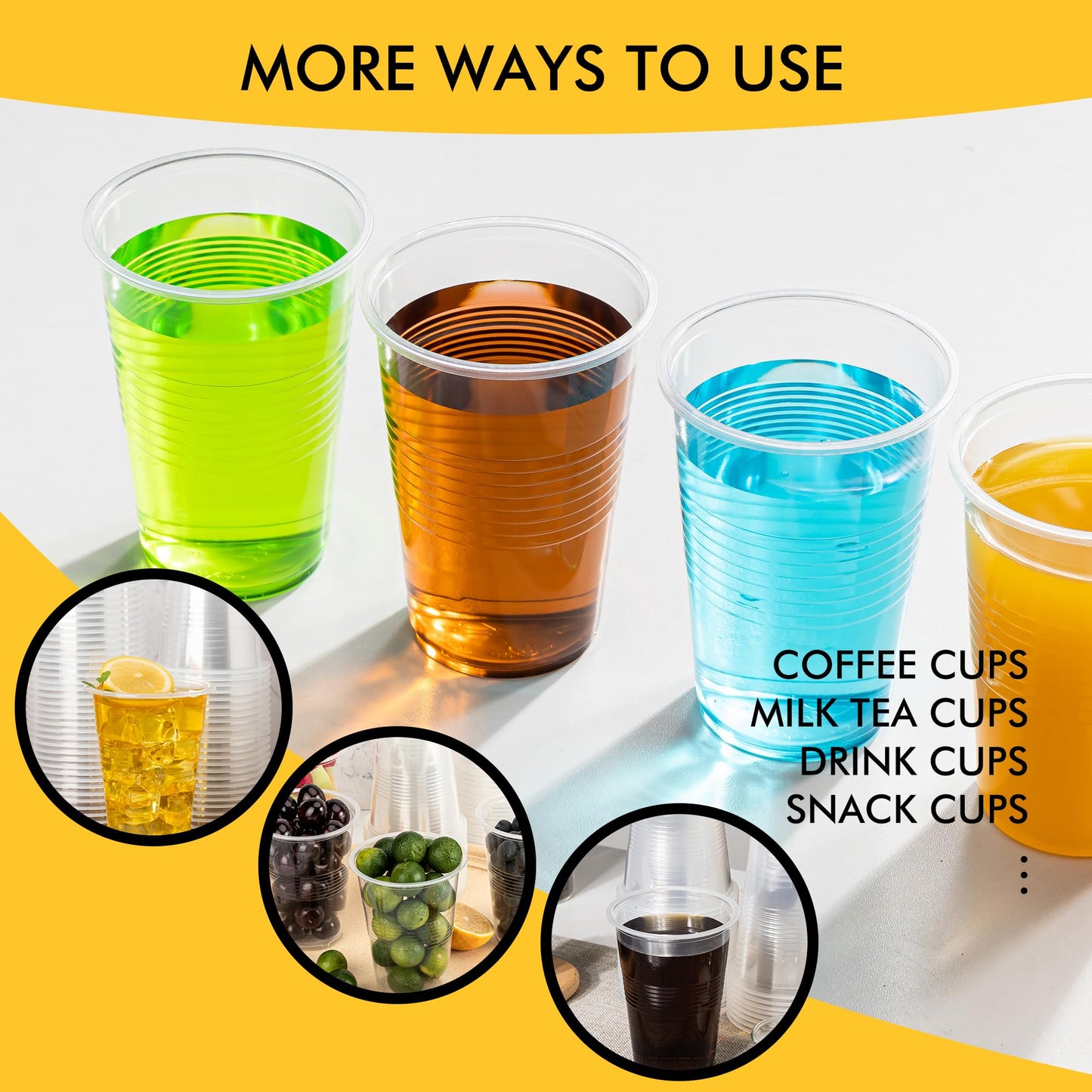 500 Pack Clear Disposable Plastic Party Cups