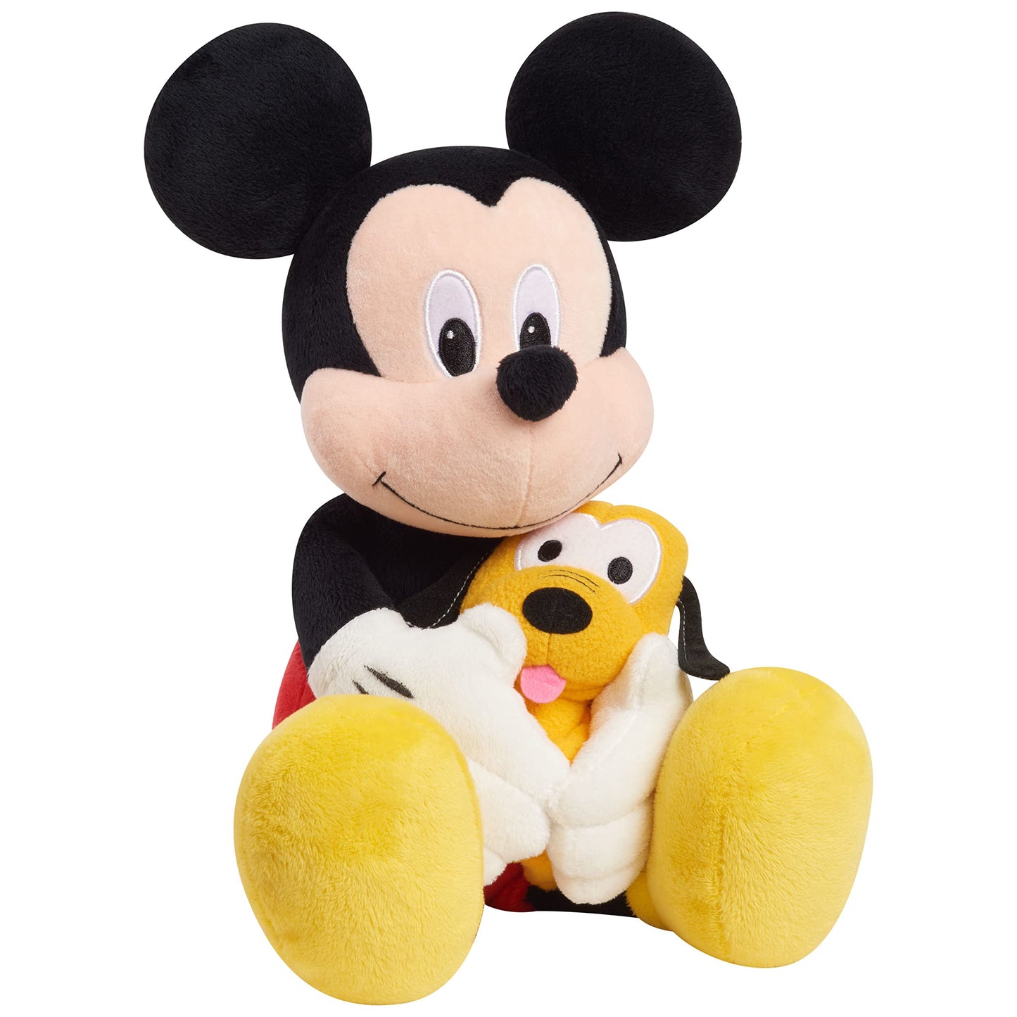 Disney Classics Lil Friends 11.5-inch Mickey Mouse and Pluto Plush Stuffed Animal, Plushie, Kids Toys for Ages 2 Up by Just Play