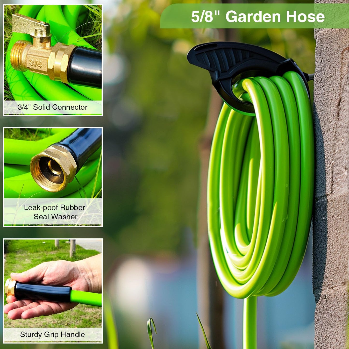 25ft Heavy Duty Leak Proof Garden Hose