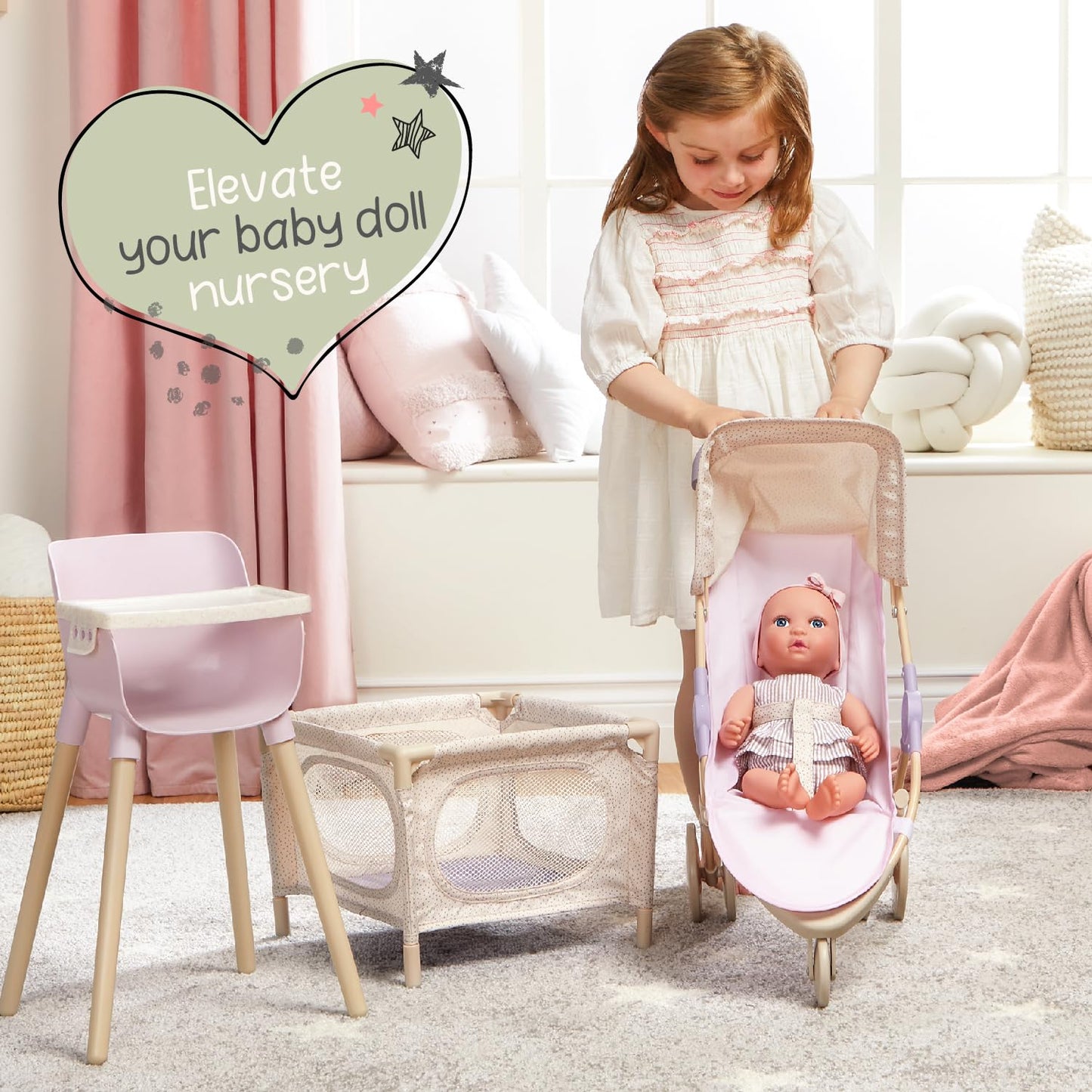 LullaBaby Realistic Baby Doll with Accessories