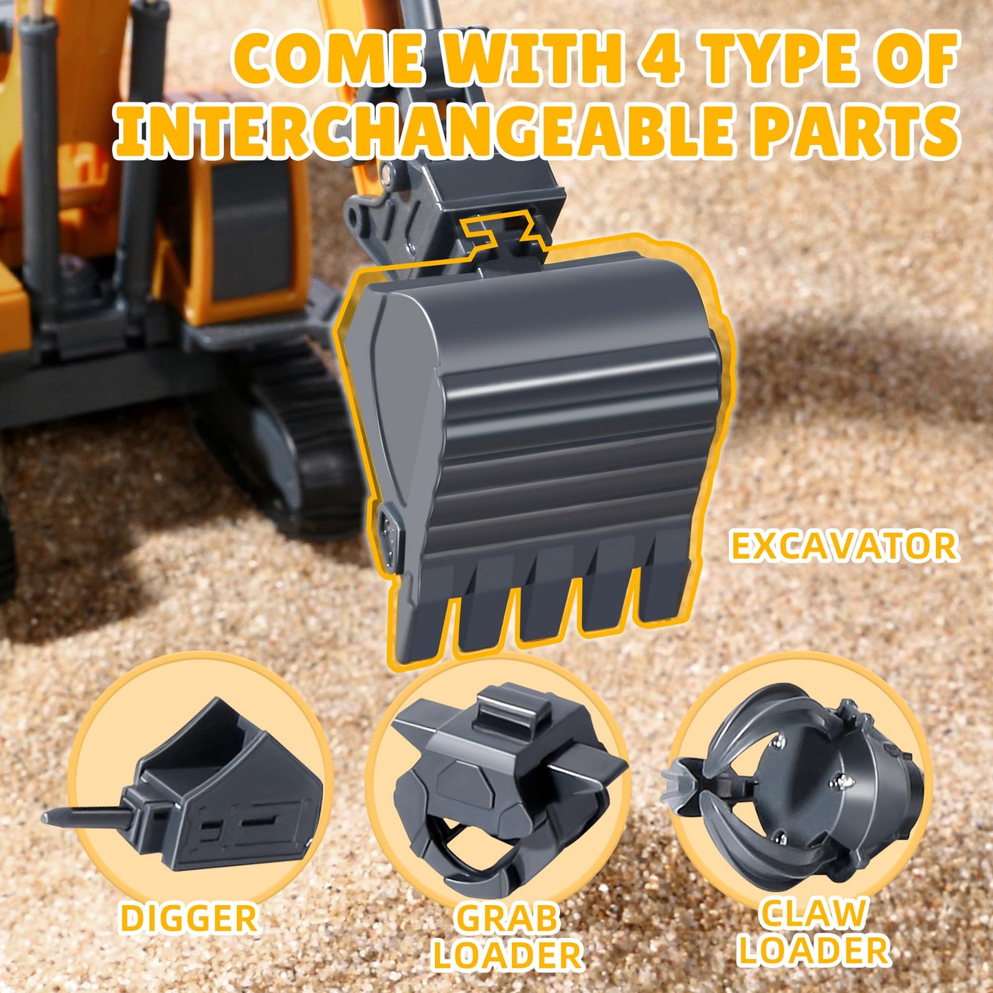 Excavator Crane Construction Toy Trucks for Kids