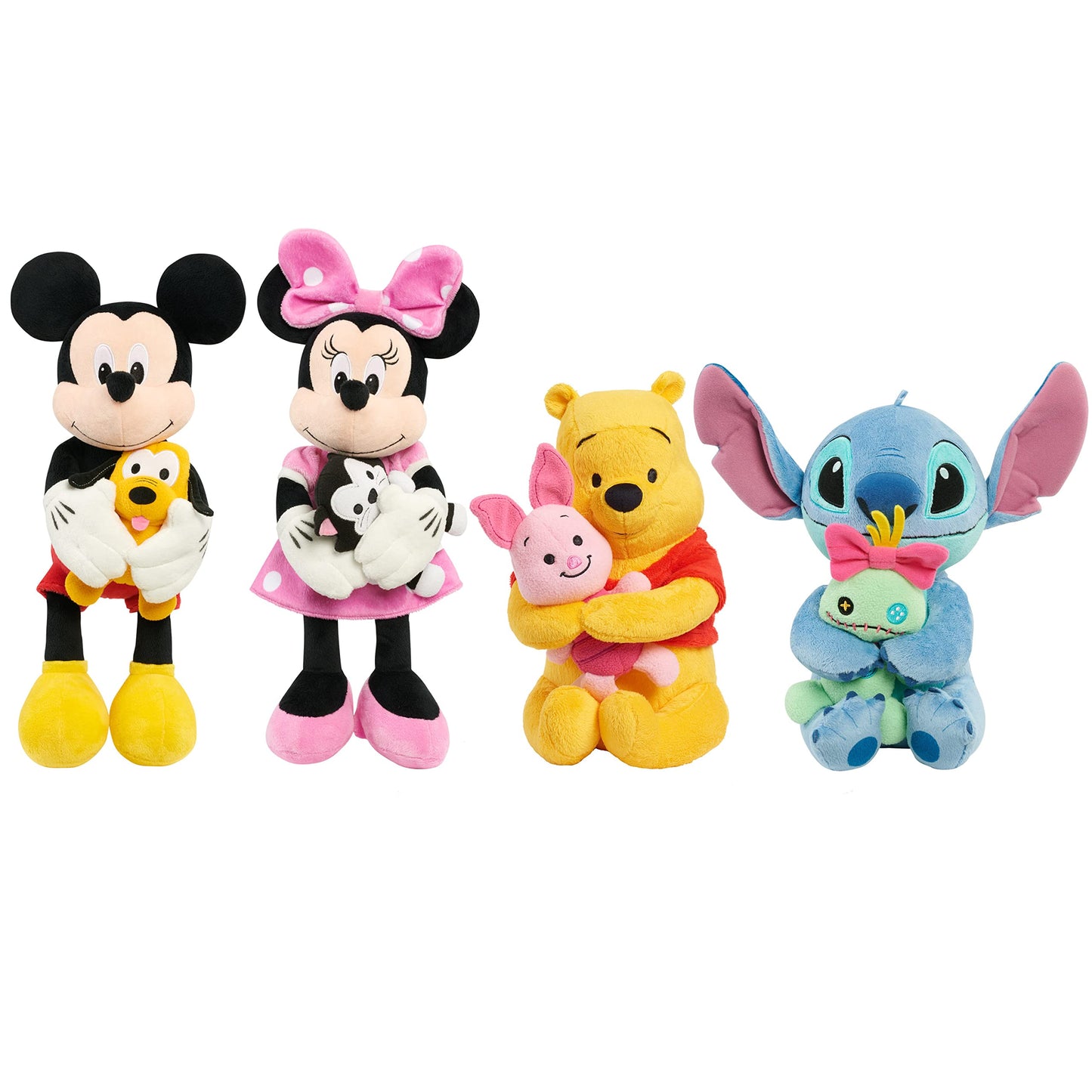Disney Classics Lil Friends 11.5-inch Mickey Mouse and Pluto Plush Stuffed Animal, Plushie, Kids Toys for Ages 2 Up by Just Play