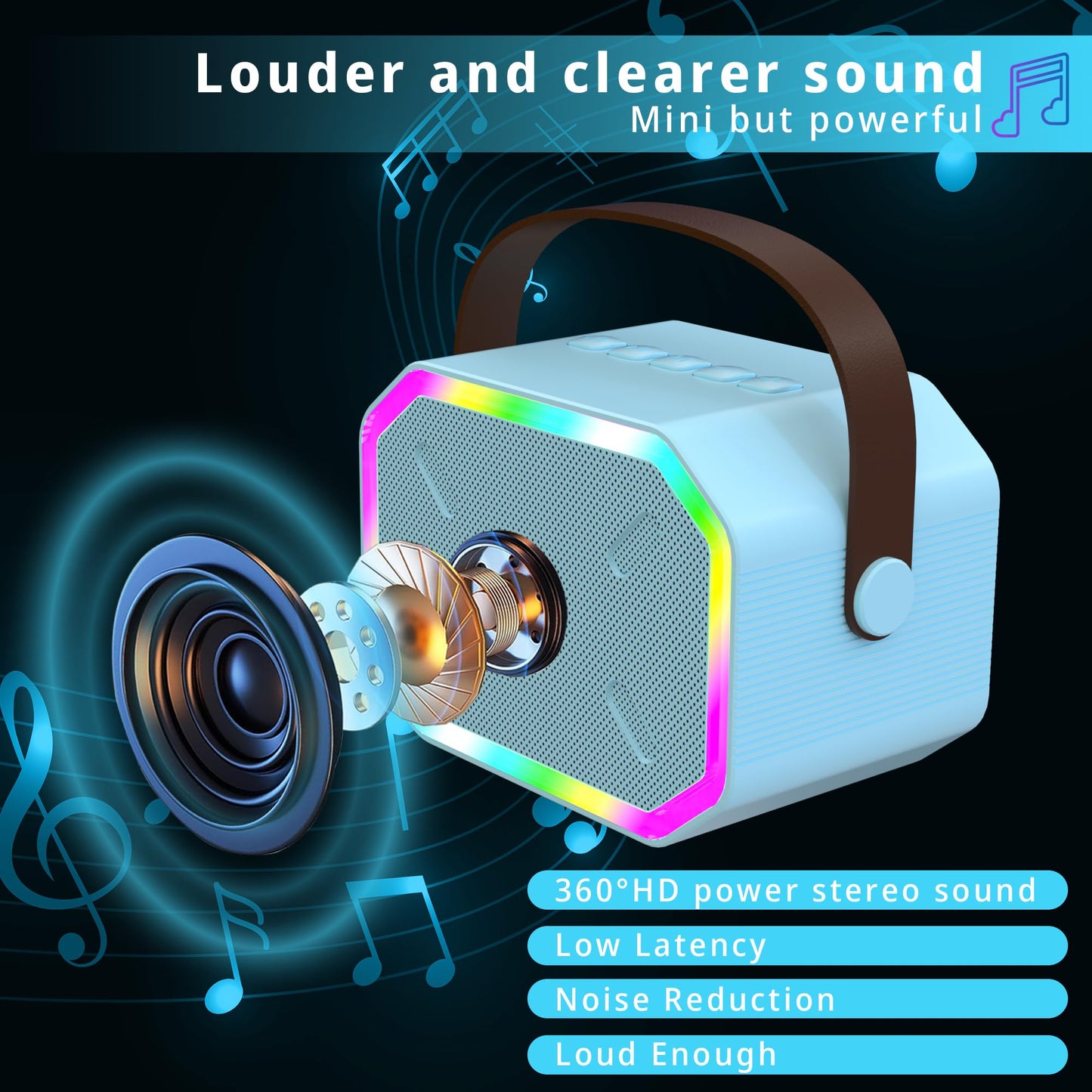 Karaoke Machine with 2 Wireless Microphones