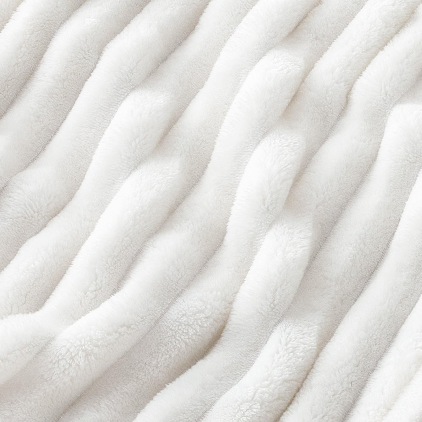 Bedsure Cozy White Throw Blanket for Couch