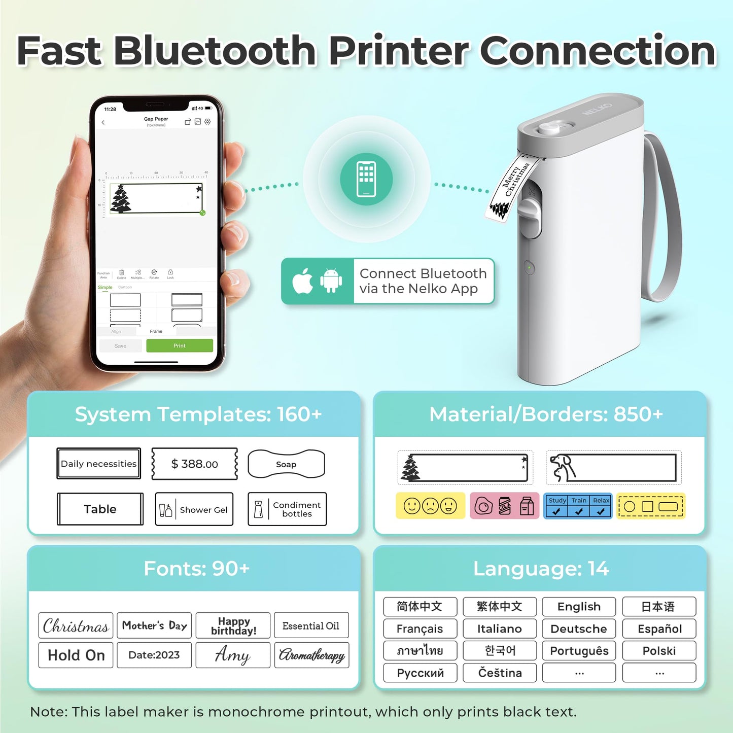 Bluetooth Label Maker for Office and Home