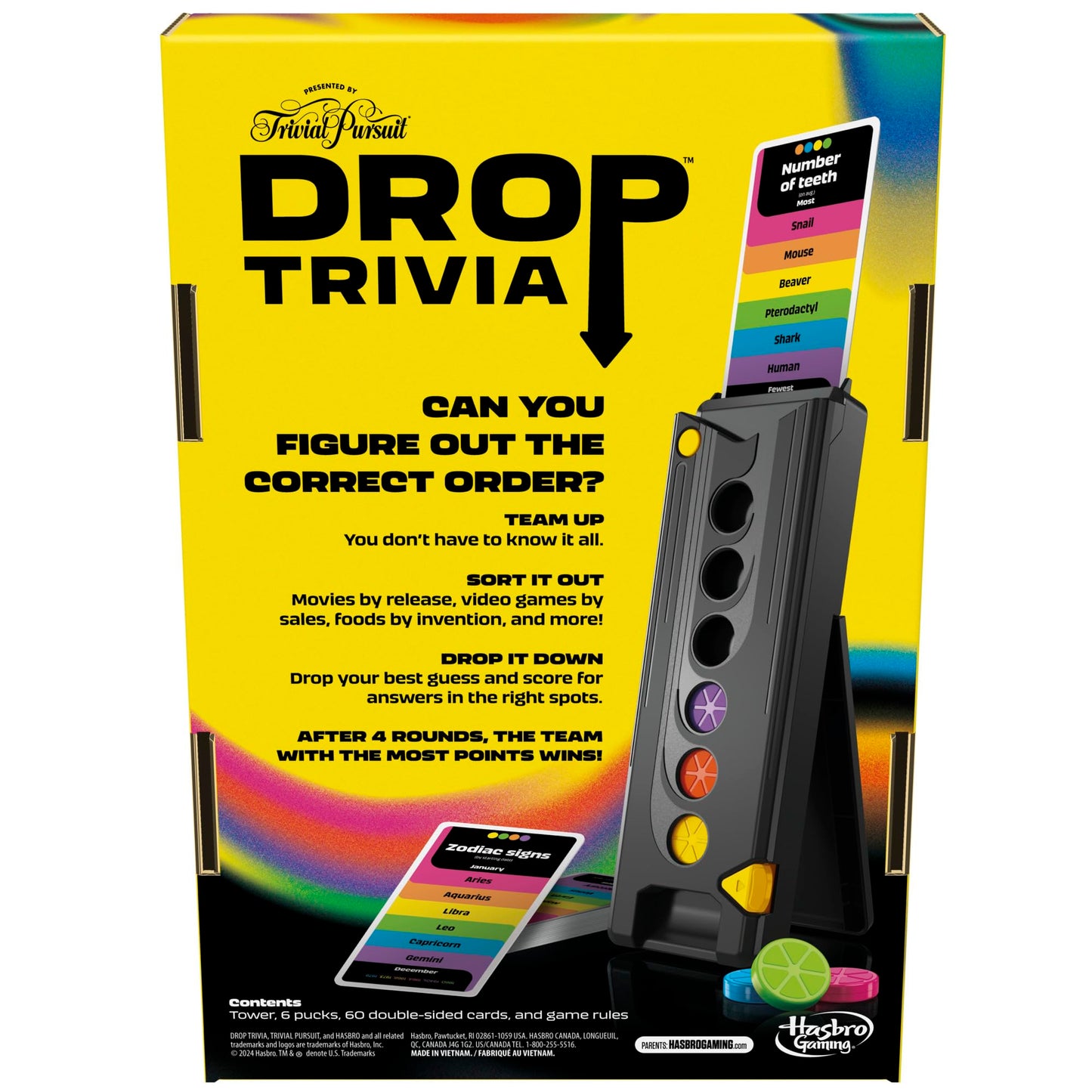Hasbro Drop Trivia Game for 2 or More Players