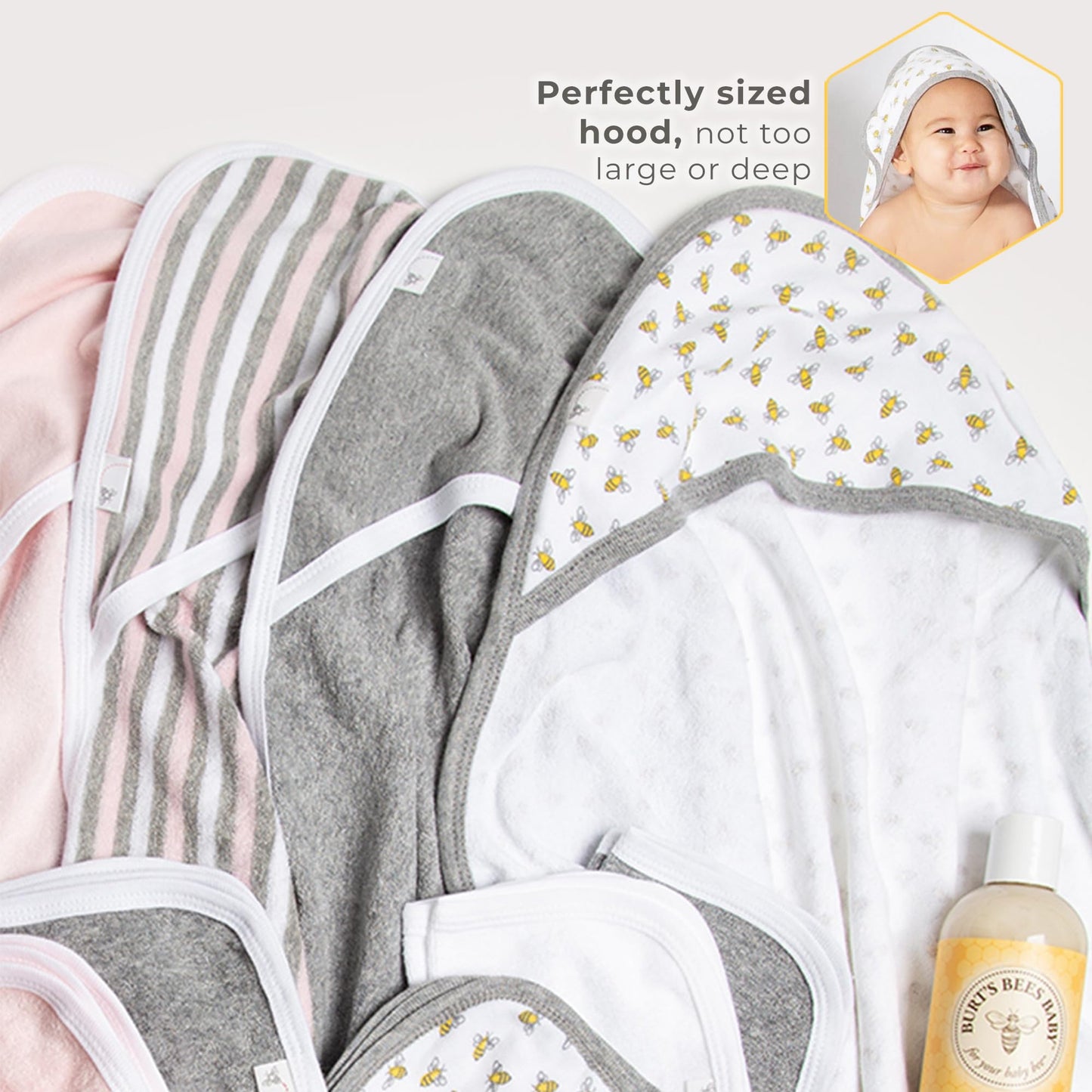 Burt's Bees Baby Organic Cotton Hooded Towels 2-Pack