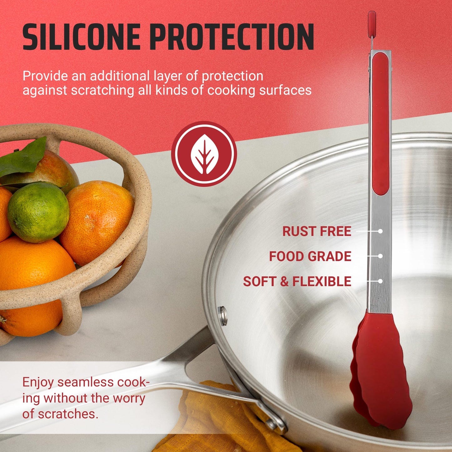 Kaluns BBQ Tongs Set with Silicone Spatula