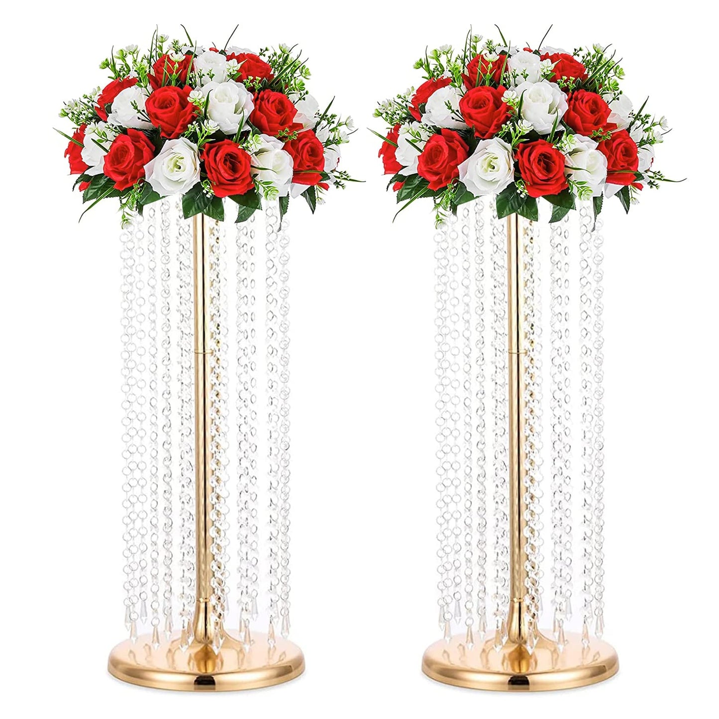 Gold Flower Stand Vases for Wedding Centerpieces