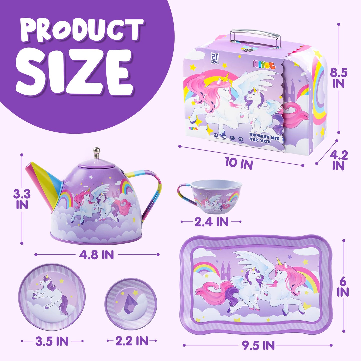 Unicorn Tea Party Set for Little Girls