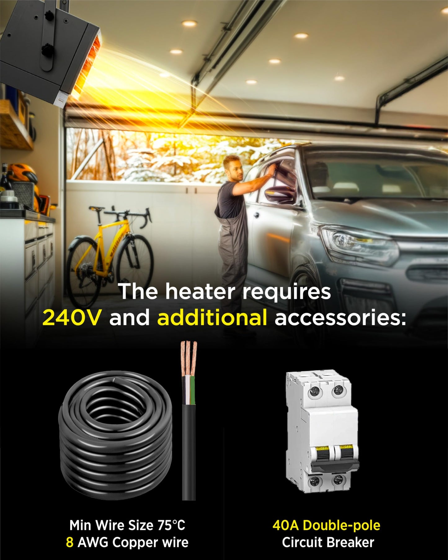 InoKraft 7500W Electric Garage Heater with Remote