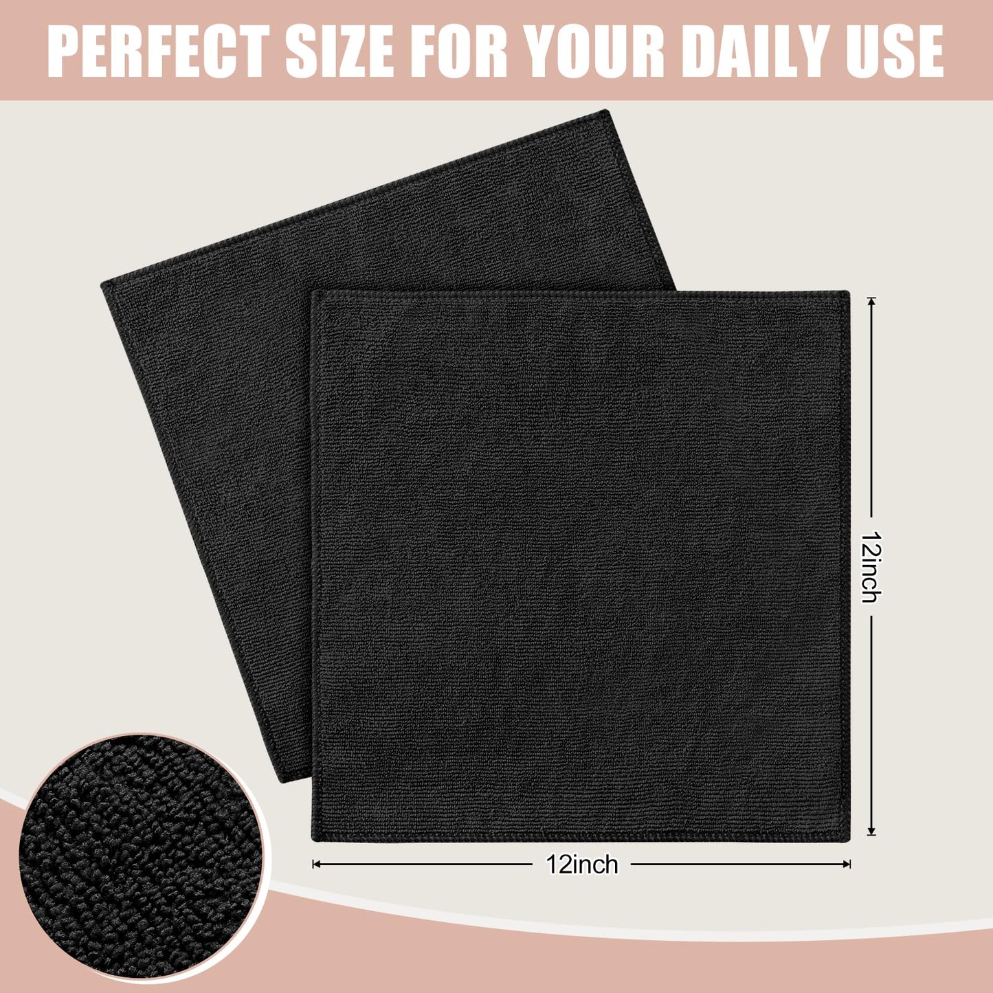 12 Pack Microfiber Cleaning Cloths!