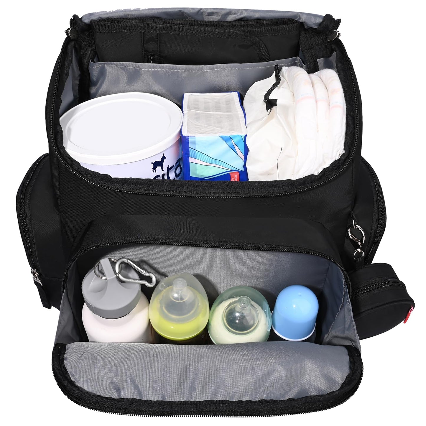 Bebamour Diaper Backpack with Changing Pad & Insulated Bag