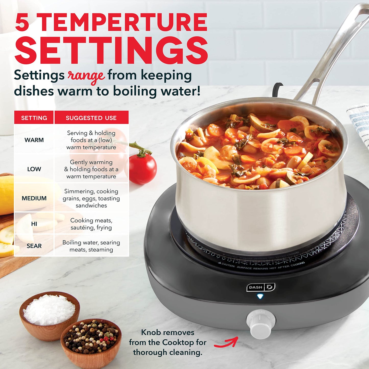 Electric Cooktop with Infrared Heating by DASH