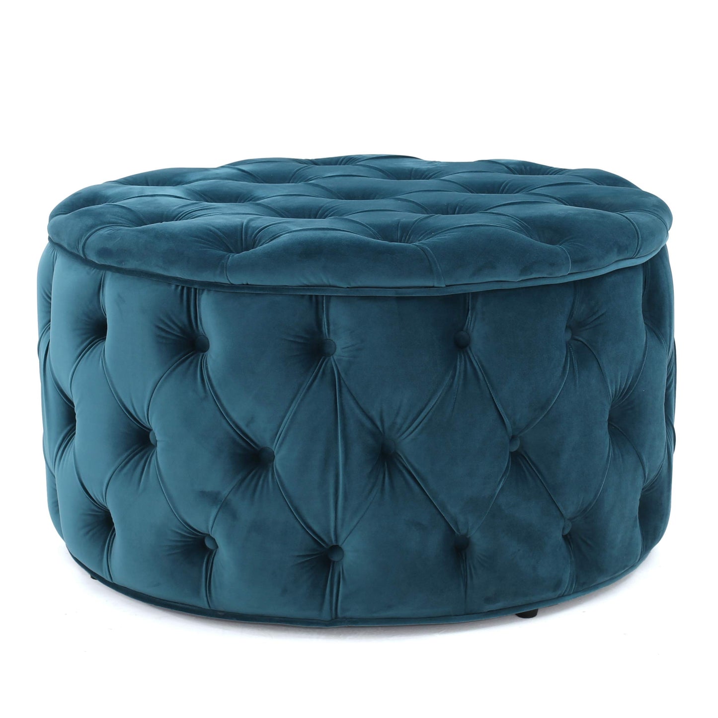 Round Velvet Ottoman by GDFStudio