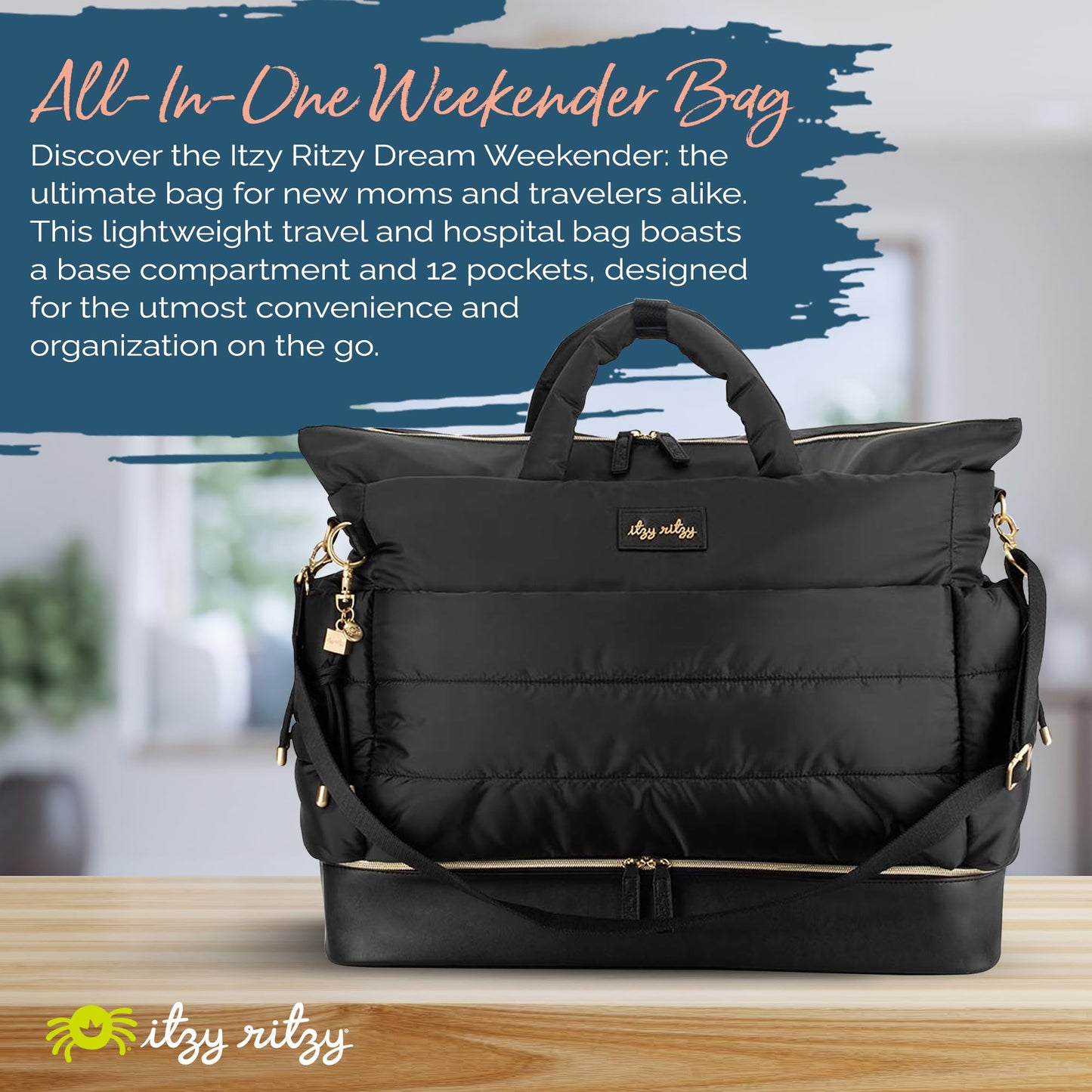 Itzy Ritzy Lightweight Travel Bag with 12 Pockets