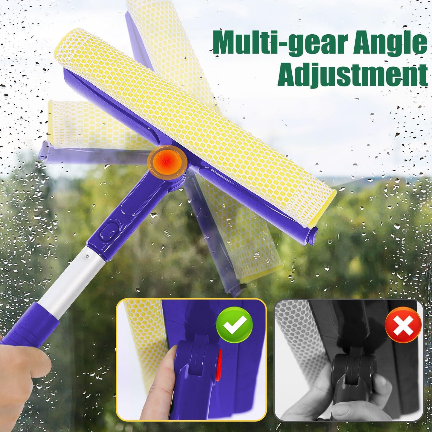 Window Squeegee with 60" Long Handle
