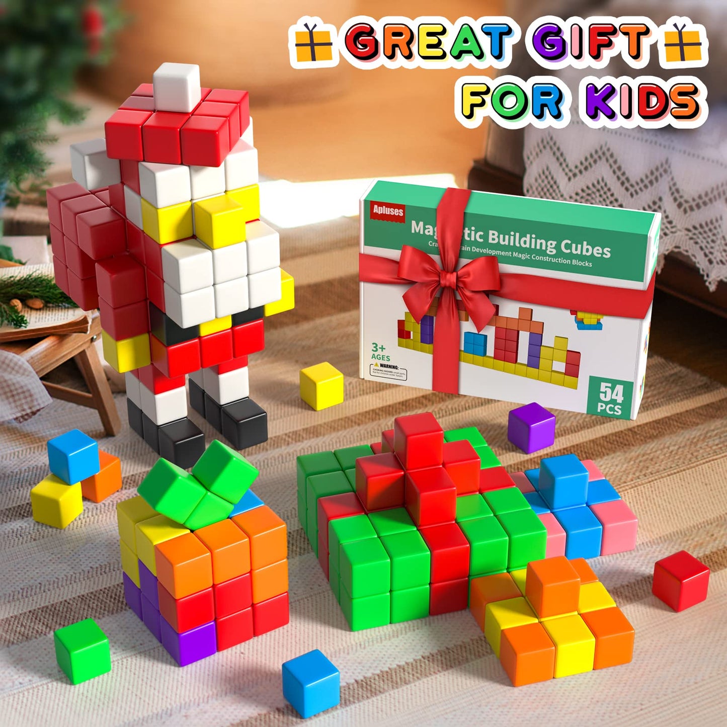 54 PCS Magnetic Building Blocks for Kids