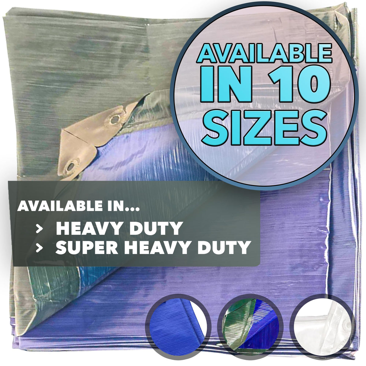 8x10 Heavy Duty Waterproof Tarp