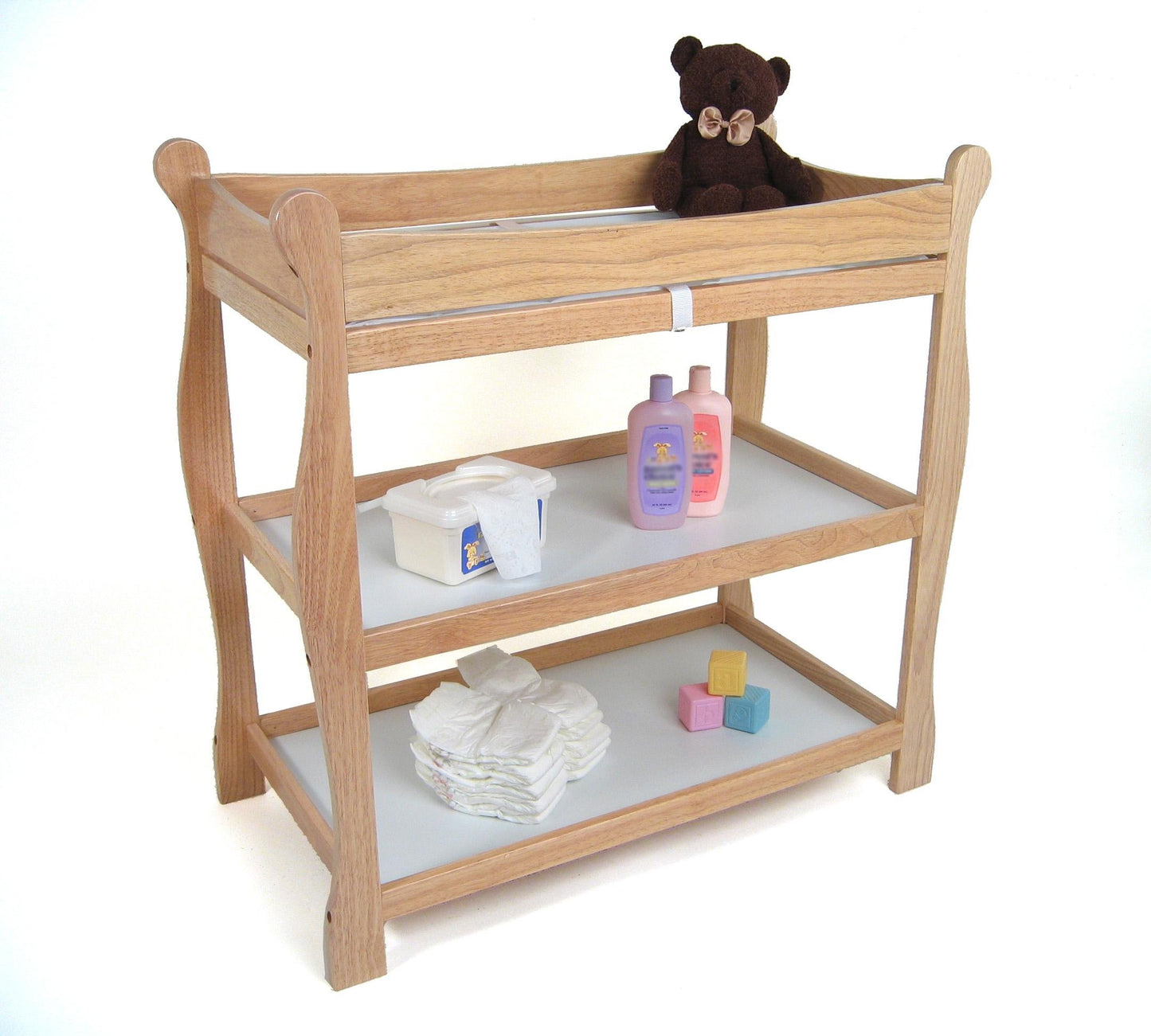 Badger Basket Sleigh Baby Changing Table with Pad